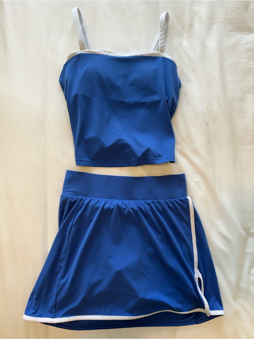 all in motion Royal Blue Tennis Skirt and Matching Crop